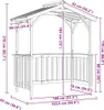 vidaXL Pavillon de barbecue en pin imprégné 163,5x93x210 cm Voir les images du produit 7