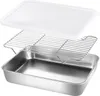 Ofenblech,Backblech Mit Deckel,Backform Aus Edelstahl Mit Produktbild-Vorschau 1