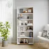 KOMTO Bücherregal 80 cm breit, weiß, Bücherregal mit 6 Produktbild-Vorschau 2