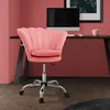 Kancelárska stolička ML-Design 360° zamatová ružová líčiaca Náhľad obrázku produktu 1