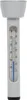 A white floating thermometer with temperature markings in Fahrenheit and Celsius. Voir les images du produit