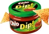 A jar of Chio Dip Mild Salsa with two tortilla chips. Náhľad obrázku produktu