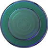 A top-down view of a circular product with iridescent green and blue colors. Voir les images du produit