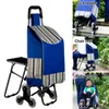 Einkaufswagen mit Sitz, zwei Dreiradrädern, ergonomischer Produktbild-Vorschau 2