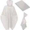 Weißer Regenponcho wasserabweisend mit Kapuze, leicht & Produktbild-Vorschau 1
