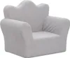 vidaXL Divano per bambini grigio chiaro in morbido peluche Anteprima dell’immagine prodotto 1