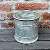 Runder Zink-Pflanztopf im rostigen Stil, Höhe 16 cm, Ø 17 Produktbild-Vorschau 3