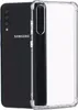 A transparent phone case is shown next to a black Samsung phone. Produktbild-Vorschau