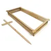 Grabumrandung aus Eichenholz 190 × 90 × 20 cm + Eichenkreuz Produktbild-Vorschau 2