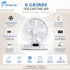 LIFETIME AIR Mini ventilátor USB, 1200 mAh batéria – stolný Náhľad obrázku produktu 2