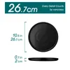 A product image showing a black plate with dimensions indicated. Produktbild-Vorschau