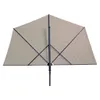 A beige patio umbrella is shown from above, with its pole extending downwards. Produktbild-Vorschau