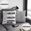 Trendation - Grill Deko-Kissen mit Füllung 40x40 Geschenk Produktbild-Vorschau 2