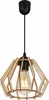A pendant light with a wooden geometric shade and a visible Edison-style bulb. Náhľad obrázku produktu