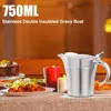 750ml Thermo-Sauciere mit Klappdeckel, 304 Edelstahl Produktbild-Vorschau 4