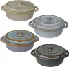 Four ceramic ramekins with lids are arranged in a grid on a white background. Náhled obrázku produktu