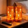 Da by 2 Stück 3-Kern LED-Stabkerzen, Transparente Orange Produktbild-Vorschau 3