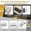 A collage comparing two bed frames, highlighting features of one over the other. Produktbild-Vorschau