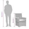 vidaXL Chaises de jardin avec coussins 2 pcs. Beige Poly Voir les images du produit 10