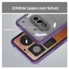 A close-up view of a phone case, showing its protective features for the camera and raised edges. Produktbild-Vorschau