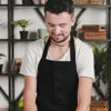 Premium czarny fartuch kuchenny 68×94 cm – fartuch do Podgląd zdjęcia produktu 3