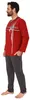 Eleganter Herren Schlafanzug langarm Pyjama mit Frontprint  Produktbild-Vorschau 3