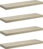 vidaXL Schweberegale 4 Stk. Eiche-Optik 80x23,5x3,8 cm MDF Produktbild-Vorschau 1