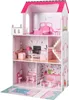 COSTWAY Puppenhaus Holz, Kinder Dollhouse mit 17 Produktbild-Vorschau 1