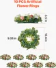 VEVOR Couronne de fleurs artificielles, 340x340x90 mm, Voir les images du produit 3