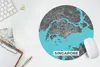 MuchoWow® Mauspad Mousepad Singapur - Karte - Blau - Produktbild-Vorschau 5