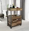 Barschrank >Hydra< in Old Wood Vintage - 60x88,5x40cm Produktbild-Vorschau 2