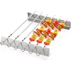 BBQ Grillspieß Set aus Edelstahl – 6 Spieße + 2 Halter + Produktbild-Vorschau 1
