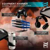 A gaming setup with a controller, headphones, game cases, and a drink holder, presented with marketing text. Produktbild-Vorschau