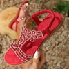 ASKSA Femmes sandales paillettes été, sandales strass Voir les images du produit 5