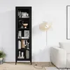 Vetrina Libreria a 4 ripiani Vetrina in metallo lucido Nero Anteprima dell’immagine prodotto 8