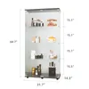 INONEFT Glazen vitrine met slot, dubbele deur, 4 etages, Productafbeelding-voorbeeld 2