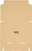 A flat, unfolded cardboard box with a label in the center. Produktbild-Vorschau