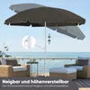 Sekey Sonnenschirm Ø 160 cm Rund Strandschirm Balkonschirm Produktbild-Vorschau 6