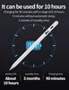 A stylus pen is shown against a dark background with a circular graphic indicating battery life and charging information. Náhľad obrázku produktu