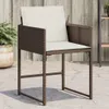 vidaXL Gartenstühle mit Kissen 4 Stk. Braun Poly Rattan Produktbild-Vorschau 2