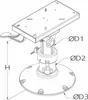 Vetus Base da tavolo regolabile manuale 26-69 cm Argento Anteprima dell’immagine prodotto 3