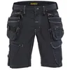 A pair of dark blue work shorts with multiple pockets and zippers. Produktbild-Vorschau