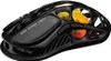 A black gaming mouse with an open, skeletal design, revealing orange and yellow internal components. Náhled obrázku produktu