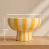 Dekoschale bunt gestreift, gelb weiß in Ø 17x10 cm Produktbild-Vorschau 2