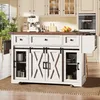 Carrello da cucina MODFU bianco con cinque rotelle, isola Anteprima dell’immagine prodotto 2