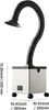 A close-up side view of a black and white mobile fume extractor with dimensions indicated. Anteprima dell’immagine prodotto