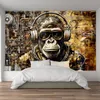 Vlies fototapete Affe mit Brille 350x245 cm Feeby Gold Produktbild-Vorschau 2