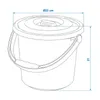 Eimer 5 Liter mit Deckel Campingeimer blau Mehrzweckeimer Produktbild-Vorschau 7