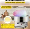 A cotton candy machine with cotton candy inside, shown with informational overlays. Anteprima dell’immagine prodotto