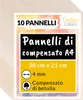 Creative Deco 10 x A4 Compensato Pannelli Legno Betulla 4mm Anteprima dell’immagine prodotto 1